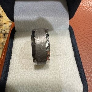 Men’s Lashbrook Wedding band set in Platinum size 7.25 band